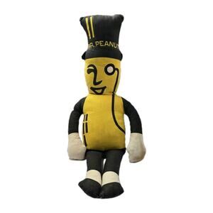 Vintage Mr Peanut Cloth Advertising Doll 18” Planters Stuffed Figure 1940s-60s